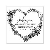 Rücksendeadresse "Blumenkraut" Permastempel (Design)