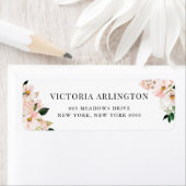 Rücksendeadresse Blush Pink Magnolias und Hydrange (Insitu)