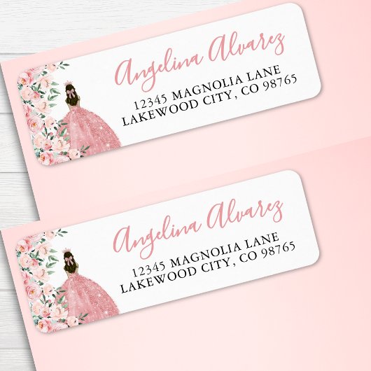Rücksendeadresse Blush Pink Quinceanera