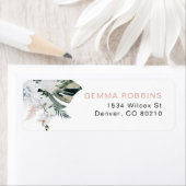 Rücksendeadresse Blush Pink Tropical Palm Pampas (Insitu)