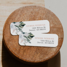 Rücksendeadresse Blush Pink Tropical Palm Pampas