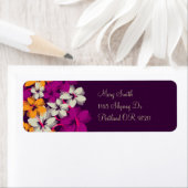 "Rücksendeadresse" Blüten und Wirbel Plum Lila (Insitu)