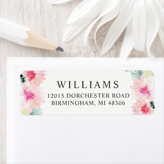 Rücksendeadresse Blütenblau (Insitu)