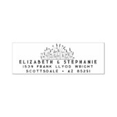 Rücksendeadresse Boho Wildblumen Monogram Custom Permastempel (Design)