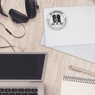 Rücksendeadresse Border Collie Dog Gummistempel