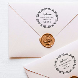 Rücksendeadresse Botanischer Kranz Permastempel