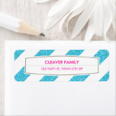 RÜCKSENDEADRESSE breite Streifen Muster Glitzer bl (Insitu)