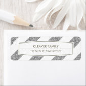 RÜCKSENDEADRESSE breite Streifen Muster Glitzer Si (Insitu)