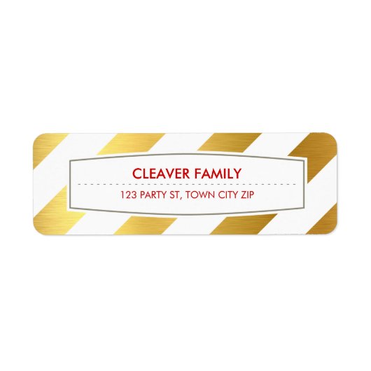 RÜCKSENDEADRESSE breites Streifen Muster glänzend (Vorne)