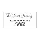 Rücksendeadresse Briefmarke aus Holz Gummistempel (Prägung)