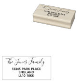 Rücksendeadresse Briefmarke aus Holz Gummistempel (Stempel)