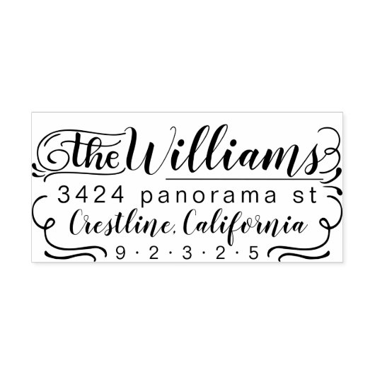 Rücksendeadresse Briefmarke Classic HowJoyful Styl Gummistempel (Prägung)