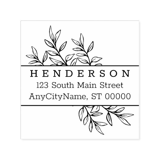 Rücksendeadresse Briefmarke Elegante Permastempel (Design)