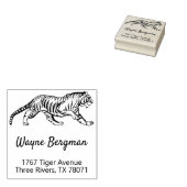 Rücksendeadresse Briefmarke für Tiger Liebhaber Gummistempel (Stempel)