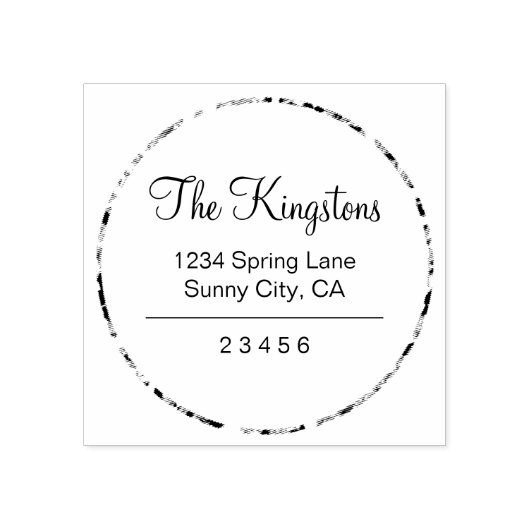 Rücksendeadresse Briefmarke Gummistempel (Prägung)