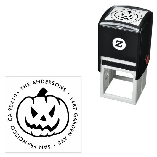 Rücksendeadresse Briefmarke Halloween Permastempel (Beispiel)