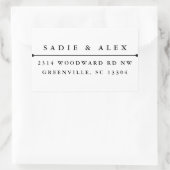 Rücksendeadresse Briefmarke "klassisch" Rechteckiger Aufkleber (Tasche)