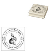 Rücksendeadresse Briefmarke Lächeln Mittelalterlic Gummistempel (Stempel)