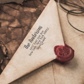 Rücksendeadresse Briefmarke mit Herz + Blume Gummistempel