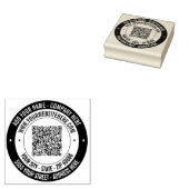 Rücksendeadresse Briefmarke mit QR Gummistempel (Stempel)