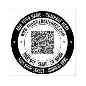 Rücksendeadresse Briefmarke mit QR Gummistempel (Prägung)