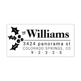 Rücksendeadresse Briefmarke mit Weihnachtsgrün Gummistempel