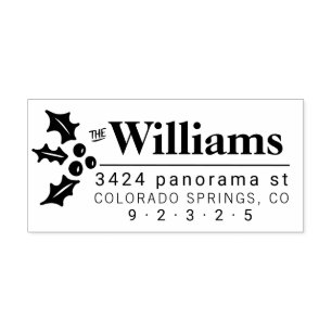 Rücksendeadresse Briefmarke mit Weihnachtsgrün Gummistempel