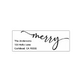 Rücksendeadresse Briefmarke | Modernes, trendy Scr Permastempel (Design)