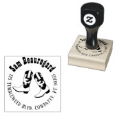 Rücksendeadresse Briefmarke Tanzstiefel Gummistempel (Stempel)