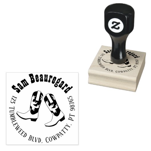 Rücksendeadresse Briefmarke Tanzstiefel Gummistempel (Stempel)