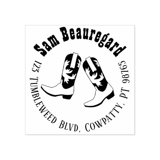 Rücksendeadresse Briefmarke Tanzstiefel Gummistempel (Prägung)