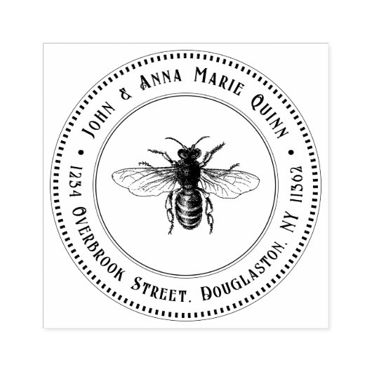 Rücksendeadresse Briefmarke Vintag Königin Honeybe Gummistempel (Prägung)