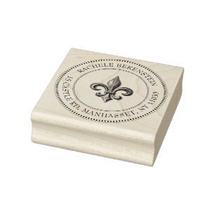 Rücksendeadresse Briefmarke Vintage französische L Gummistempel