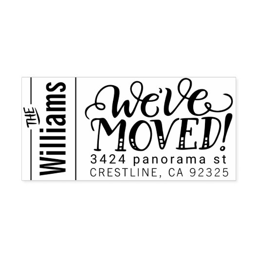 Rücksendeadresse Briefmarke Wir sind umgezogen, ne Gummistempel (Prägung)