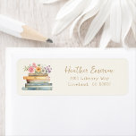 Rücksendeadresse Buchthema<br><div class="desc">Vervollständigen Sie Ihre Brautdusche-Einladung mit unseren elegant gestalteten Rücksendeadressen-Aufklebern "Wildblume and Books". Mit sanften Aquarellbildern von Wildblumen und Vintagen Büchern sind diese Labels mit Gold und Set vor einem Elfenbeinumfeld versehen. Die Kombination aus Vintagem Retro-Schriftart und angesagtem handgeschriebenem Skript sorgt dafür, dass selbst der Umschlag den Charme und die Raffinesse...</div>