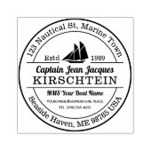 Rücksendeadresse Captain Boat Yacht Nautic Marine Gummistempel (Prägung)