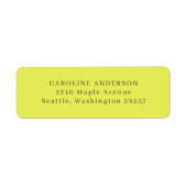 Rücksendeadresse Chartreuse Personalisiert Elegant (Vorne)