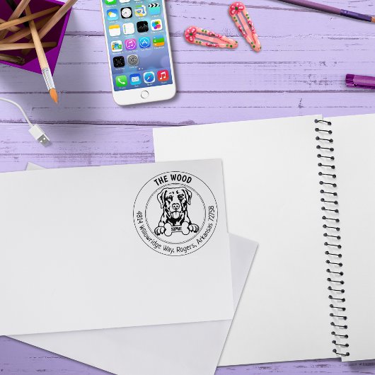 Rücksendeadresse Chesapeake Bay Retriever Gummistempel