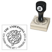 Rücksendeadresse Christliche Bibel Kind Gottes Gummistempel (Stempel)