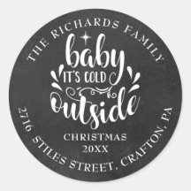 Rücksendeadresse Christmas Boho Chalkboard