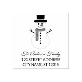 Rücksendeadresse | Christmas Snowman Personalisier Gummistempel (Prägung)