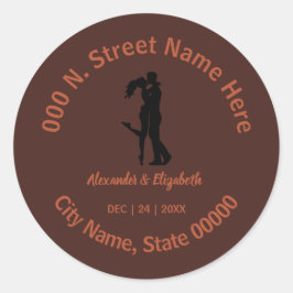 Rücksendeadresse Classic Dark and Earthy Runder Aufkleber