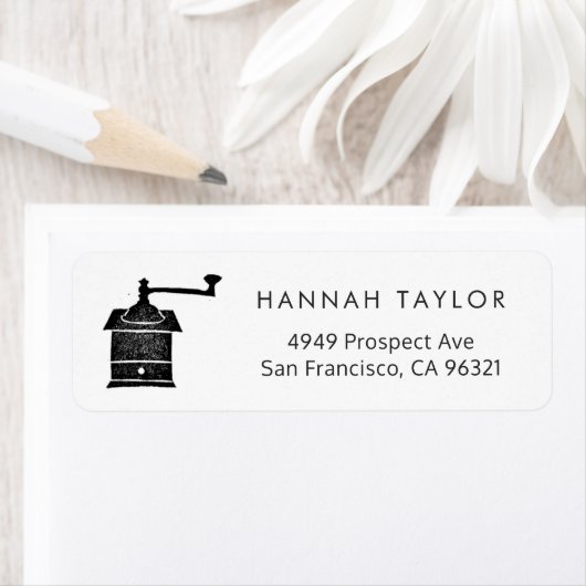 Rücksendeadresse Coffee Mill Motif (Insitu)