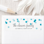 RÜCKSENDEADRESSE confetti polka dot bright aqua bl (Insitu)