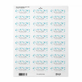 RÜCKSENDEADRESSE confetti polka dot bright aqua bl (Vorne)