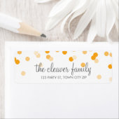 RÜCKSENDEADRESSE Confetti polka dot bright orange (Insitu)