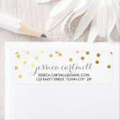 RÜCKSENDEADRESSE Confetti polka Dotgold (Insitu)