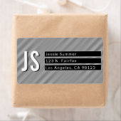 Rücksendeadresse cool dünne Schwarz-Weiß Streifen (Insitu)