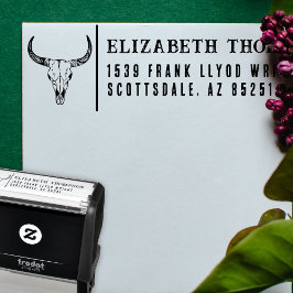 Rücksendeadresse Country Western Hochzeit Nash Bas Permastempel