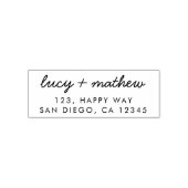 Rücksendeadresse Couple Moderne Minimalistische Ho Permastempel (Design)